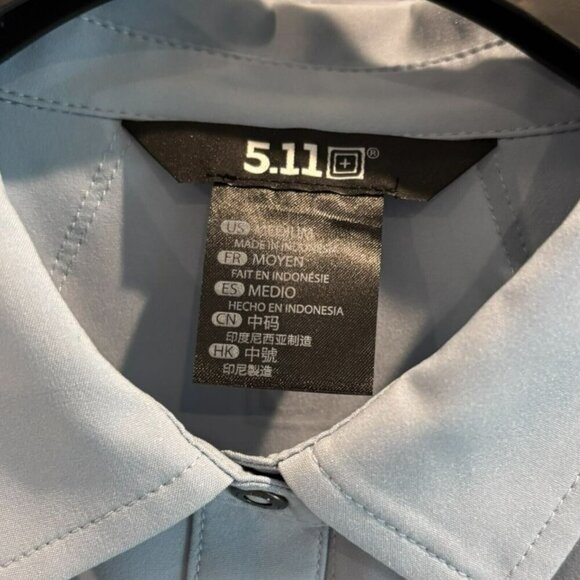 5.11 Tactical Shirt – Women’s M | Blue Collared Button-Up Preppy Utility Style - Picture 4 of 5